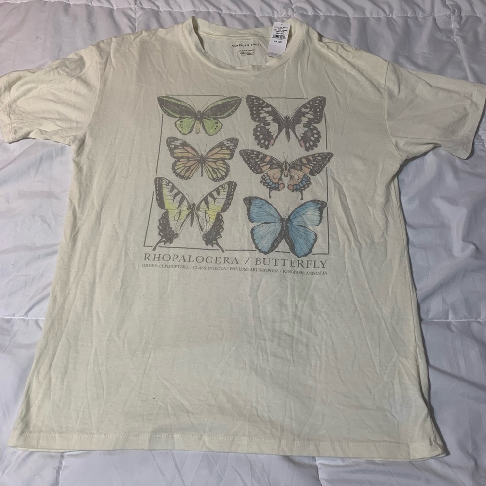 American Eagle oversized butterfly t-shirt